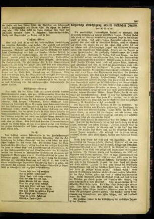 Körperliche Ertüchtigung unserer weiblichen Jugend