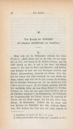36-49 Das Princip der Sittlichkeit mit besonderer Rücksichtnahme auf Augustinus