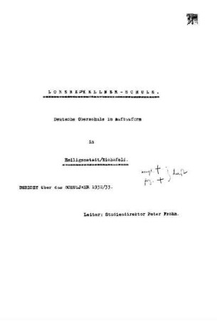 1932/33: Bericht ... - 1932/33