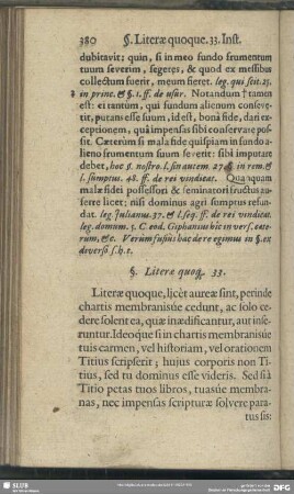 §. Literae quoq[ue]. 33.