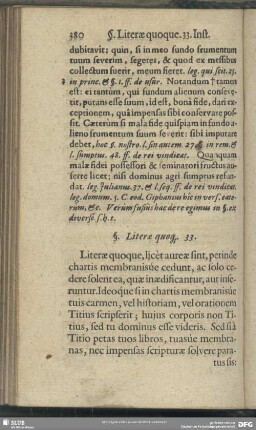 §. Literae quoq[ue]. 33.
