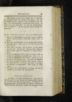 Einige (hölzerne) Fragen aus dem Schulleben