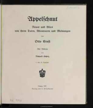 Appelschnut : Neues und Altes von ihren Taten, Abenteuern und Meinungen