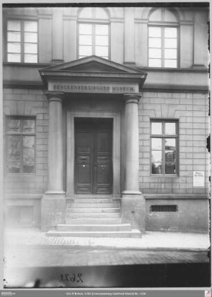 Senckenbergmuseum: Eingang Bleichstraße