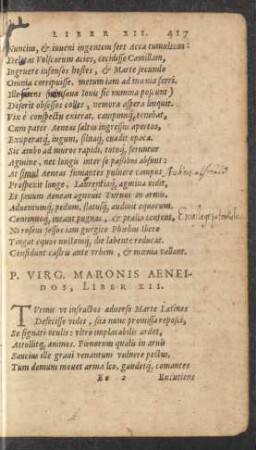 P. Virg. Maronis Aeneidos, Liber XII.