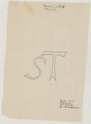 Obringhausen (Kreis Meschede): unbekannter Hof. Schriftzeichen am Speichet (Detailansicht)