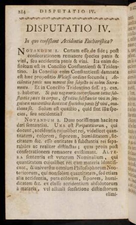 284-380, Disputatio IV.