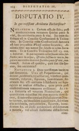 284-380, Disputatio IV.