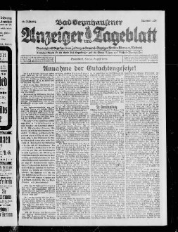 Bad Oeynhausener Anzeiger und Tageblatt. 1912-1934