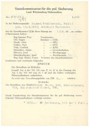 Breidenbach, Rudolf, Dr. med.