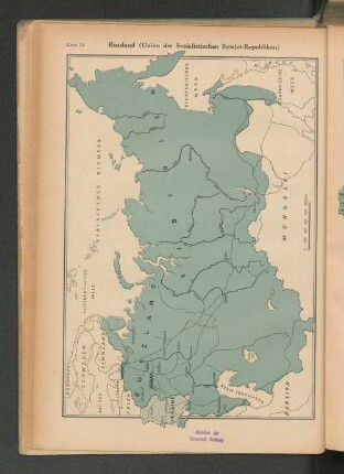 Karte 24. Russland (Union der Sozialistischen Sowjet-Republiken)
