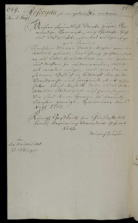 Aufnahme des Malers Johann David Meyer aus Eibenstock als Universitätsverwandter.