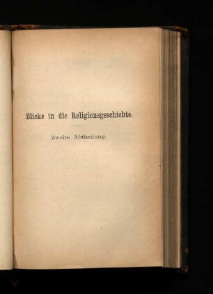 Abt. 2: Der Conflict des Heidenthums mit dem Christenthume in seinen Folgen für das Judenthum