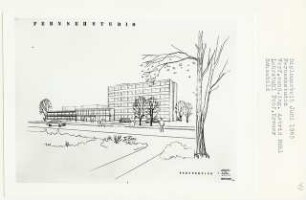 Fernsehstudio (Diplomarbeit bei Willy Kreuer): Perspektivische Ansicht
