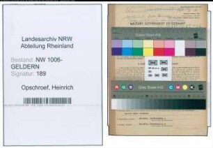 Entnazifizierung Heinrich Opschroef , geb. 24.08.1906 (Haendler)