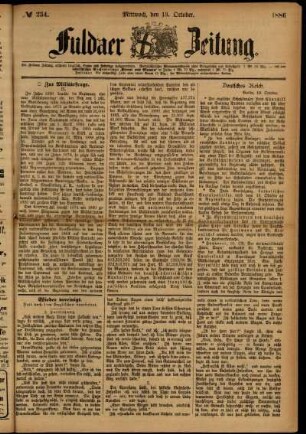 Ausgabe vom Mittwoch, den 13. Oktober 1886.