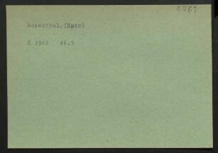 Rosenthal, NN.