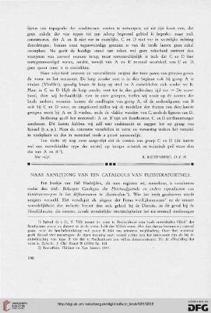 2.Ser. 8.1915: Naar aanleiding van een catalogus van pleisterafgietsels