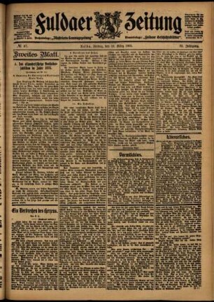 Zweite Ausgabe vom Freitag, den 10. März 1905.