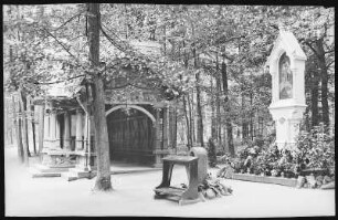 Karlsbad. Pavillon (1894) und Marienbild (1900) beim Aberg