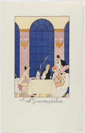 "La Gourmandise", aus dem Mode-Almanach "Falbalas et Fanfreluches 1925"