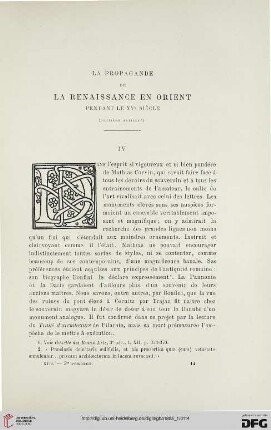 3. Pér. 13.1895: La propagande de la Renaissance en Orient pendant le XVe siècle, 2