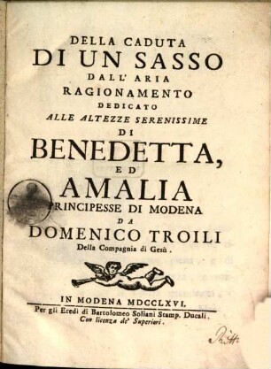 Della cadicta di un sasso dall'aria ragionamento