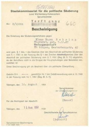 Gehring, Klaus Eugen, Tierarzt