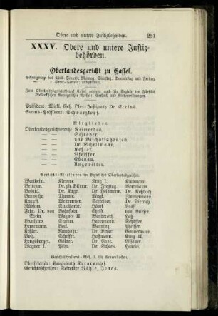 Obere und untere Justizbehörden