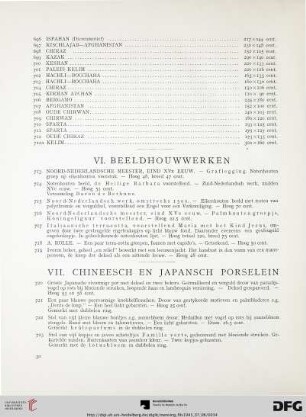 VI. Beelhouwwerken (Nr. 713-719)