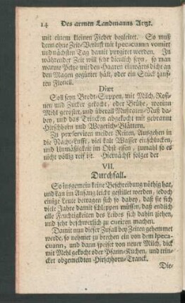 VII. Durchfall