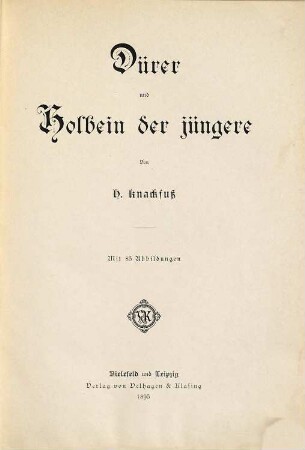 Dürer und Holbein der Jüngere
