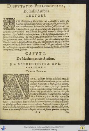 Dispuatatio Philosophica, De malis Artibus