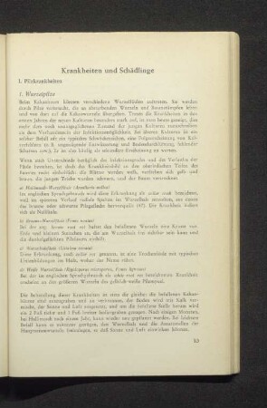 Krankheiten und Schädlinge