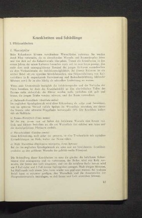 Krankheiten und Schädlinge