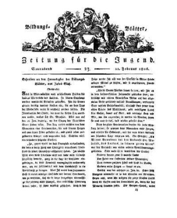 Schreiben an den Herausgeber der Bildungsblätter : (Beschluß)
