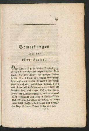 Bemerkungen über das vierte Kapitel