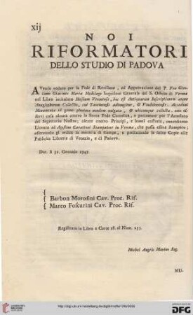 Noi riformatiori dello studio die Padova