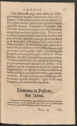 Dominica in Passione, sive Iudica.