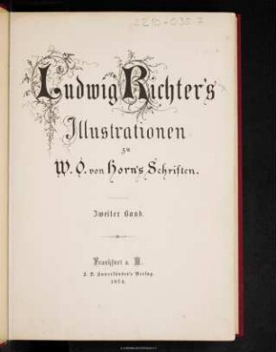Ludwig Richter's Illustrationen zu W. O. von Horn's Schriften : 2. Band