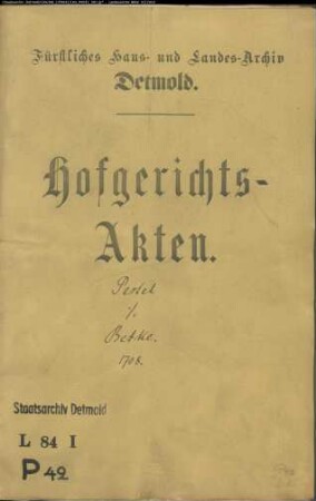 Pestel, Kapitular zu Herford gegen Bartold Betke zu Dehlentrup - Schuldforderung