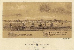 Altona - Ansicht von Süden über die Elbe