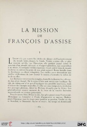 La mission de François d'Assise