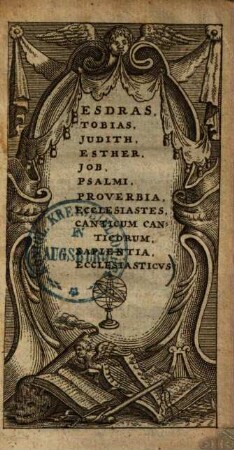 Esdras, Tobias, Judith, Esther, Job, Psalmi, Proverbia, Ecclesiastes, Canticum Canticorum, Sapientia, Ecclesiasticus
