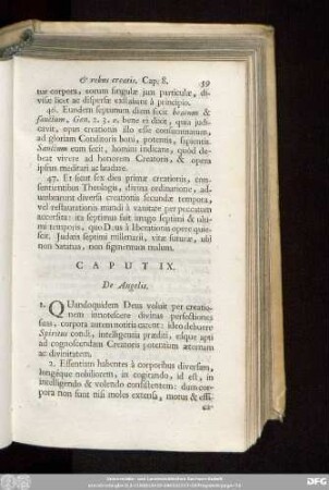 Caput IX. De Angelis.