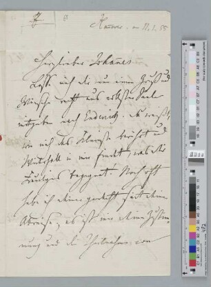 Brief an Johannes Brahms