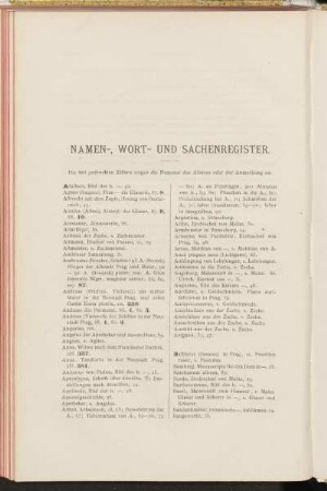 Namen-, Wort- und Sachregister.