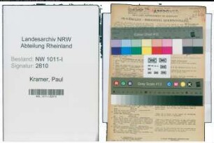 Entnazifizierung Paul Kramer , geb. 07.11.1906 ()