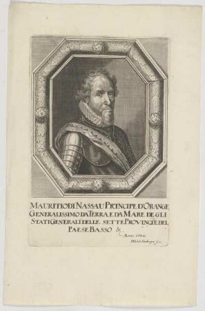 Bildnis von Mauritio di Nassau, Prinz von Oranien