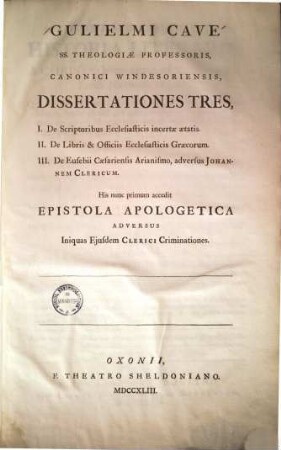 Scriptorum ecclesiasticorum historia literaria : a Christo nato usque ad saeculum XIV facilimethodo digesta, 2
